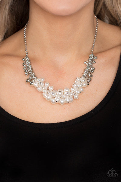 Bonus Points - White Paparazzi Necklace (#1609)