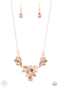 Completely Captivated - Rose Gold Paparazzi Fashion Fix Necklace April 2022 Necklace (FF005)