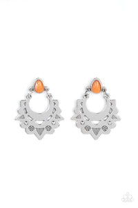 Earthy Zeal - Orange Paparazzi Earring (#3331)