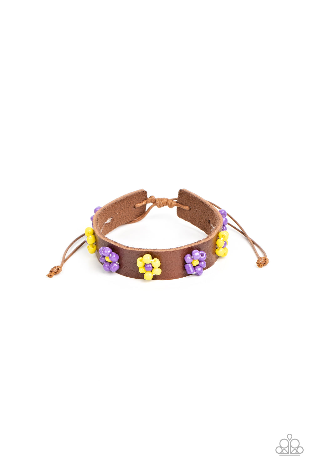 Flowery Frontier - Purple Paparazzi Bracelet (4903)