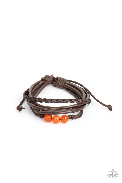 Rest Easy - Orange Paparazzi Bracelet (2099)