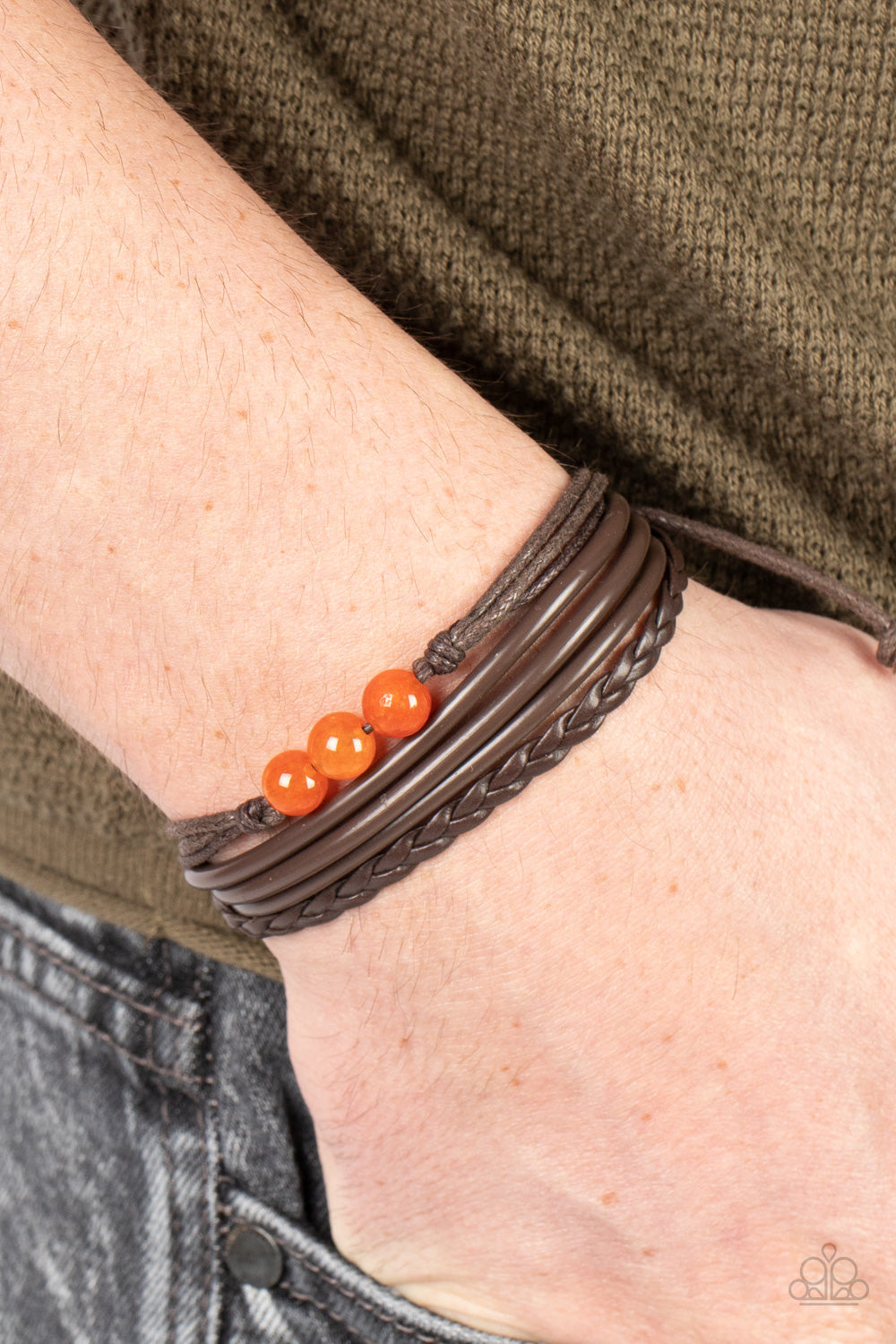 Rest Easy - Orange Paparazzi Bracelet (PZ-2099)