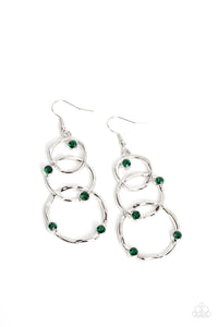 Revolving Radiance - Green Paparazzi Earring (#3916)