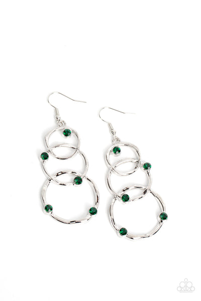 Revolving Radiance - Green Paparazzi Earring (#3916)