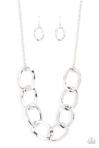 Ive got the Power - Silver Paparazzi Necklace (#4326)