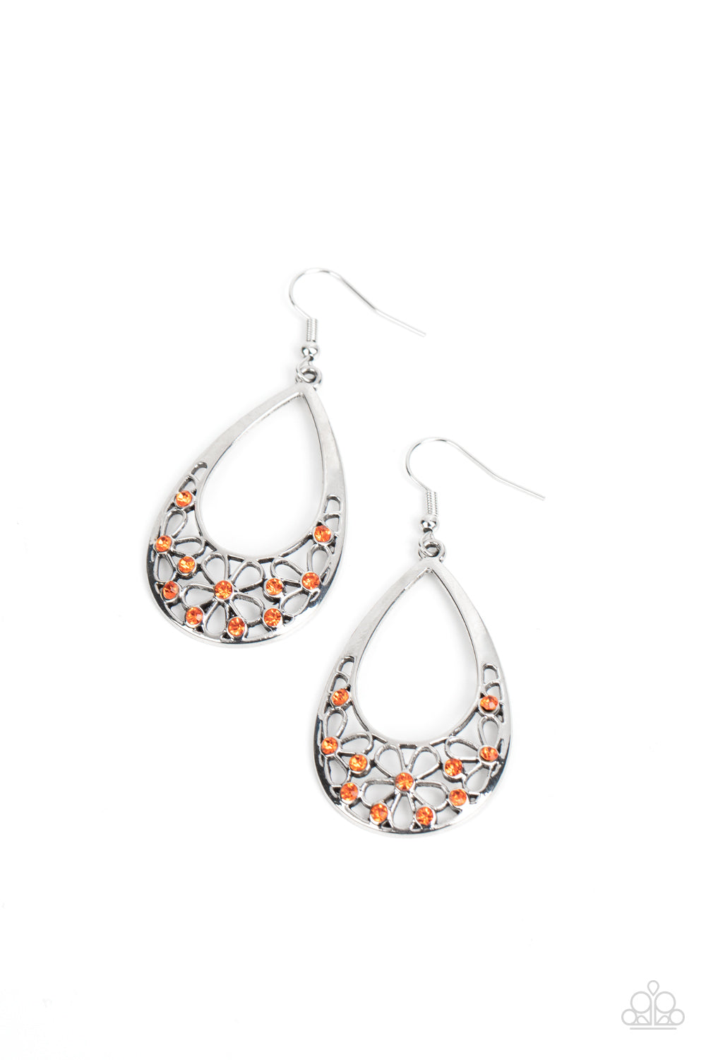 Terrace Trinket - Orange Paparazzi Earring (#4835)