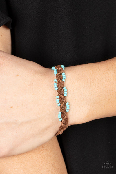 Cast a Wide Net - Blue Paparazzi Bracelet (#1705)