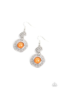 Ocean Orchard - Orange Paparazzi Earring