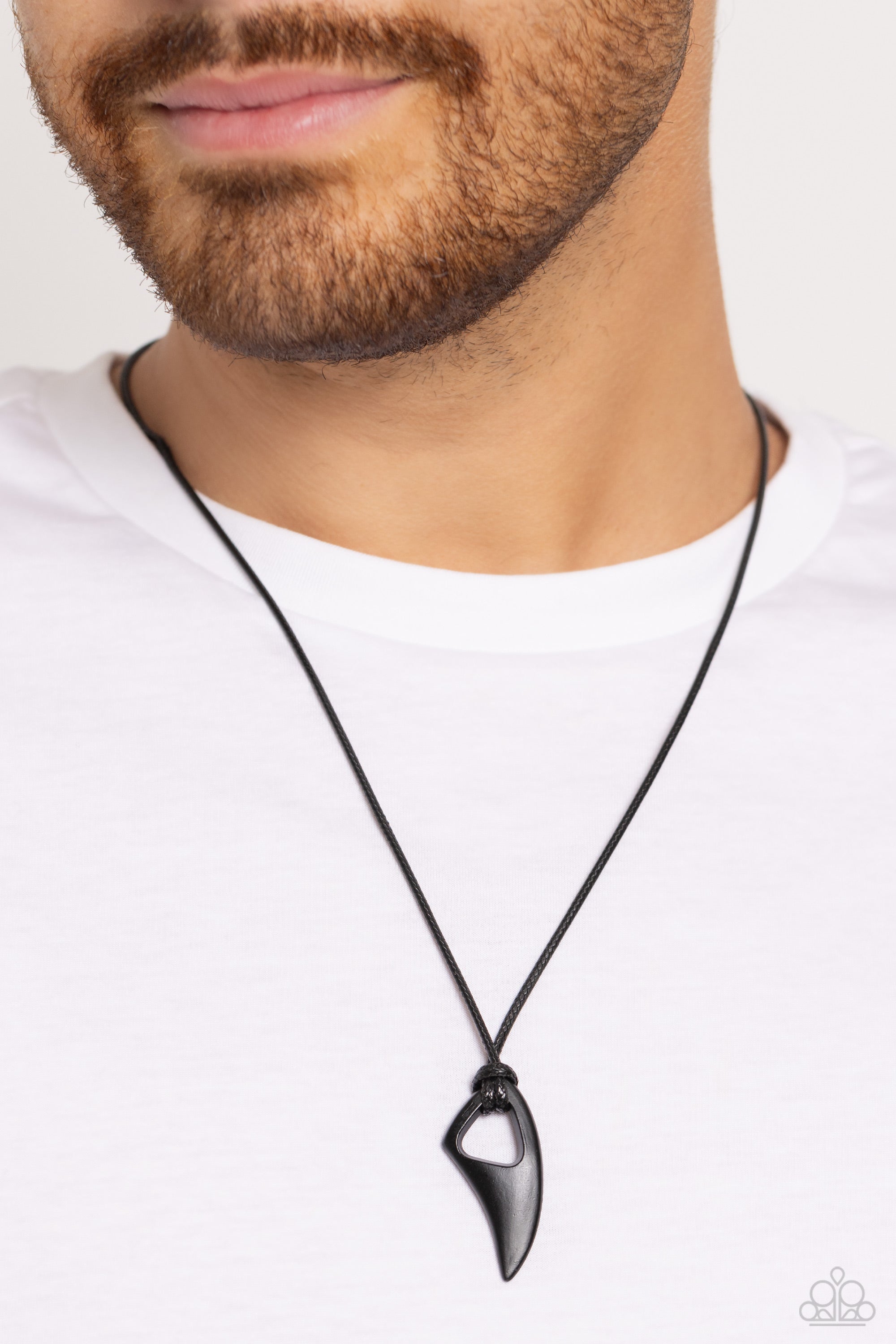 Summer Shark - Black Paparazzi Necklace (PZ-5615)