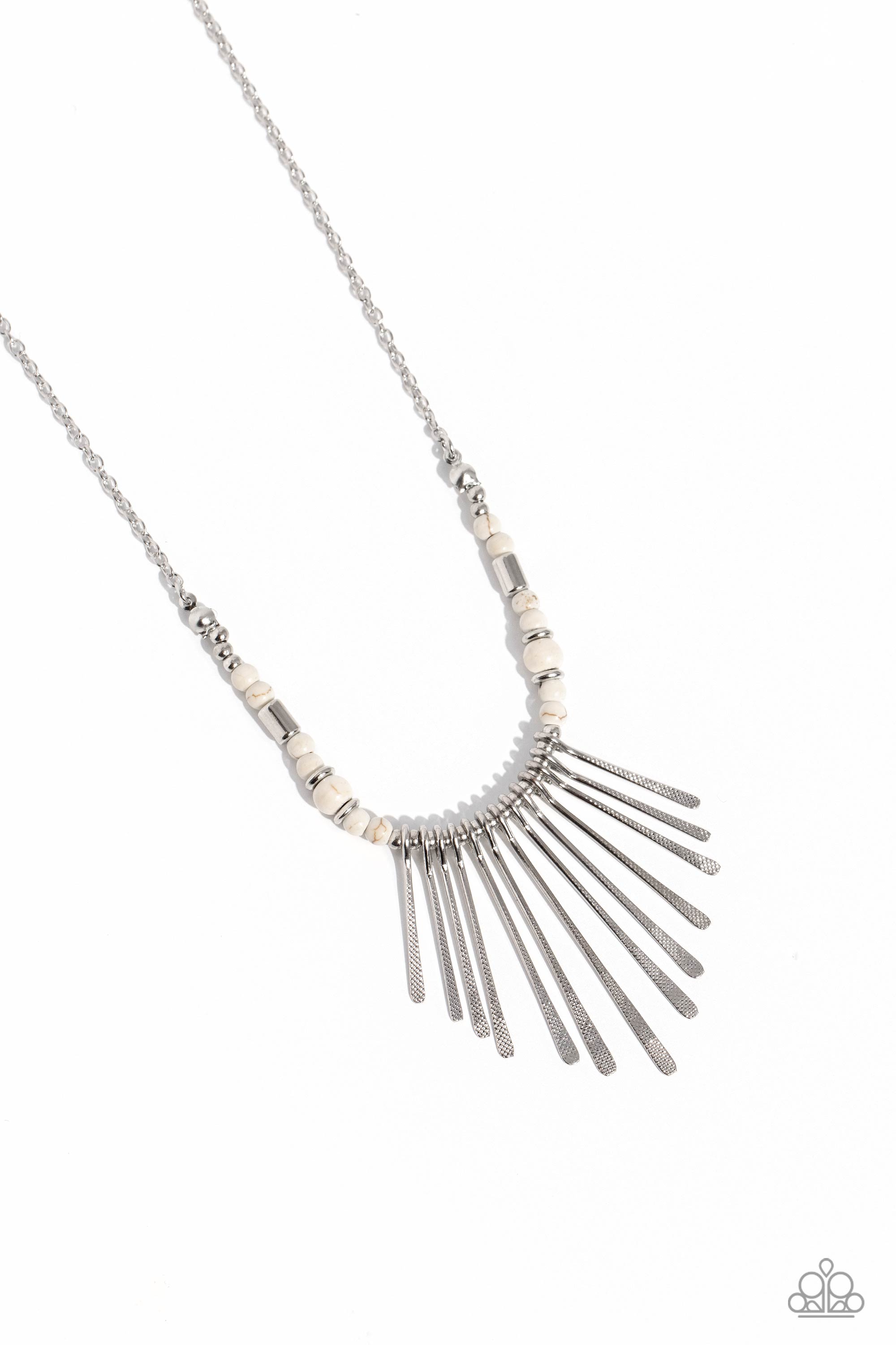 CLAWS of Nature - White Paparazzi Necklace (PZ-893)