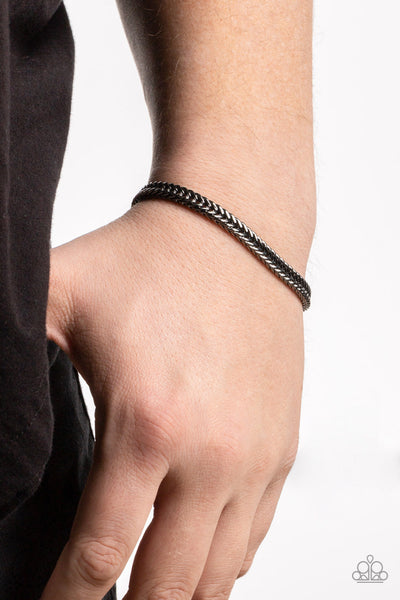 City Crusader - Black Paparazzi Bracelet (5042)