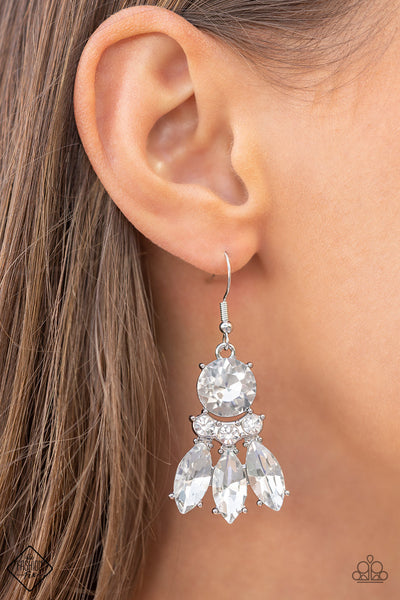 To Have and to SPARKLE - White Paparazzi Fashion Fix May 2022 Earring (FF054)