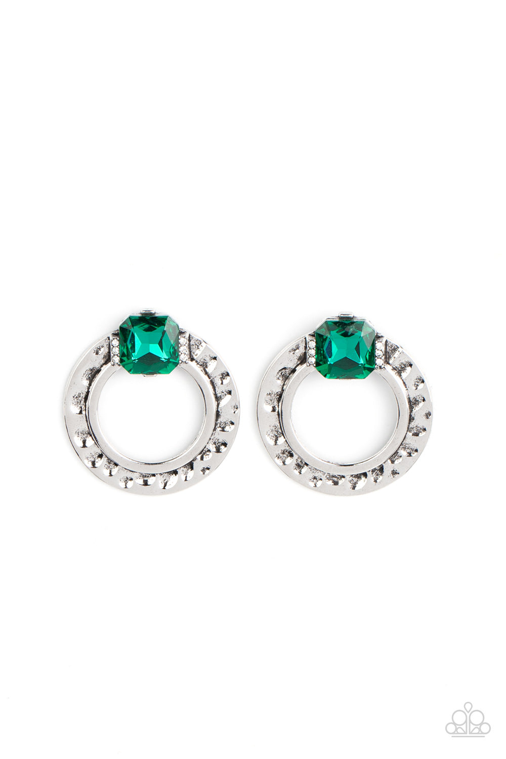 Smoldering Scintillation - Green Paparazzi Earring (#3587)