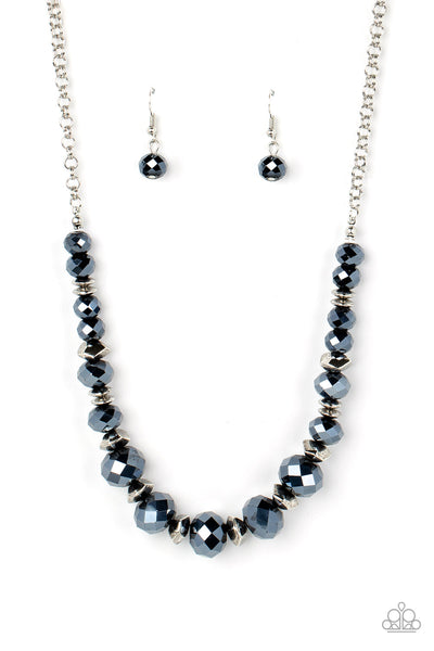 Cosmic Cadence - Blue Paparazzi Necklace (#4337)