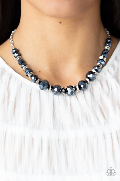 Cosmic Cadence - Blue Paparazzi Necklace (#4337)