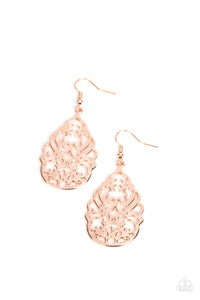 Vineyard Vista - Rose Gold Paparazzi Earring