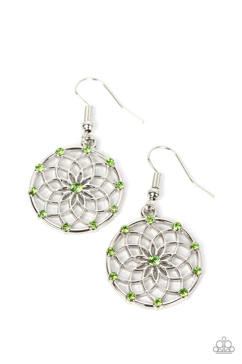 Springtime Salutations - Green Paparazzi Earring (#3601)