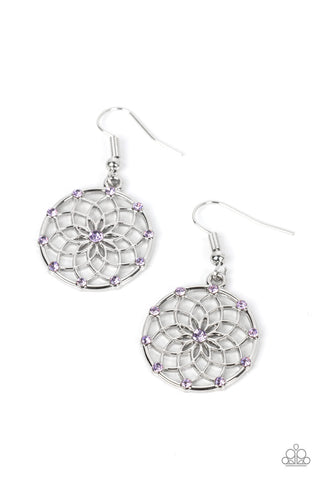 Springtime Salutations - Purple Paparazzi Earring (#2732)