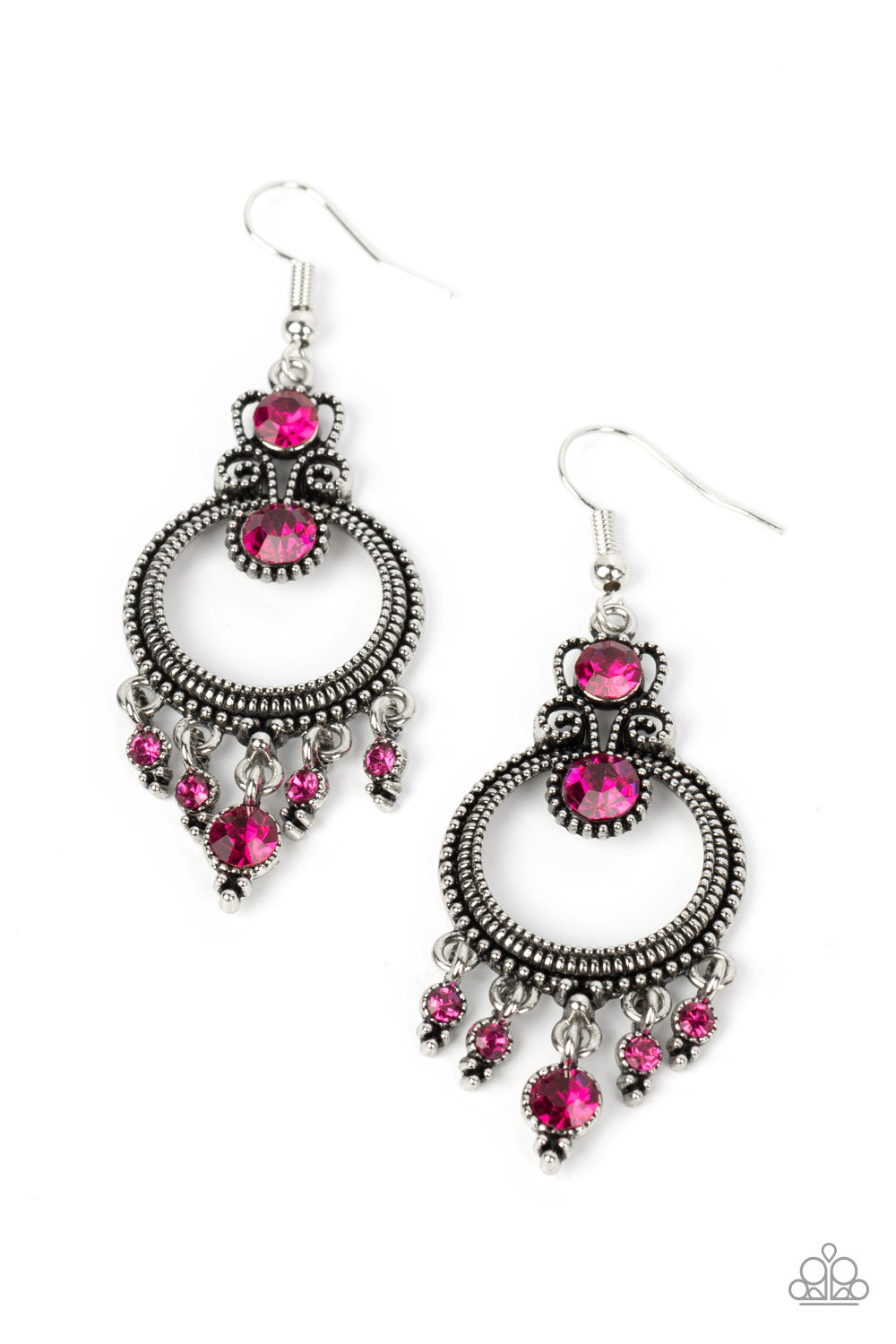 Palace Politics - Pink Paparazzi Earring