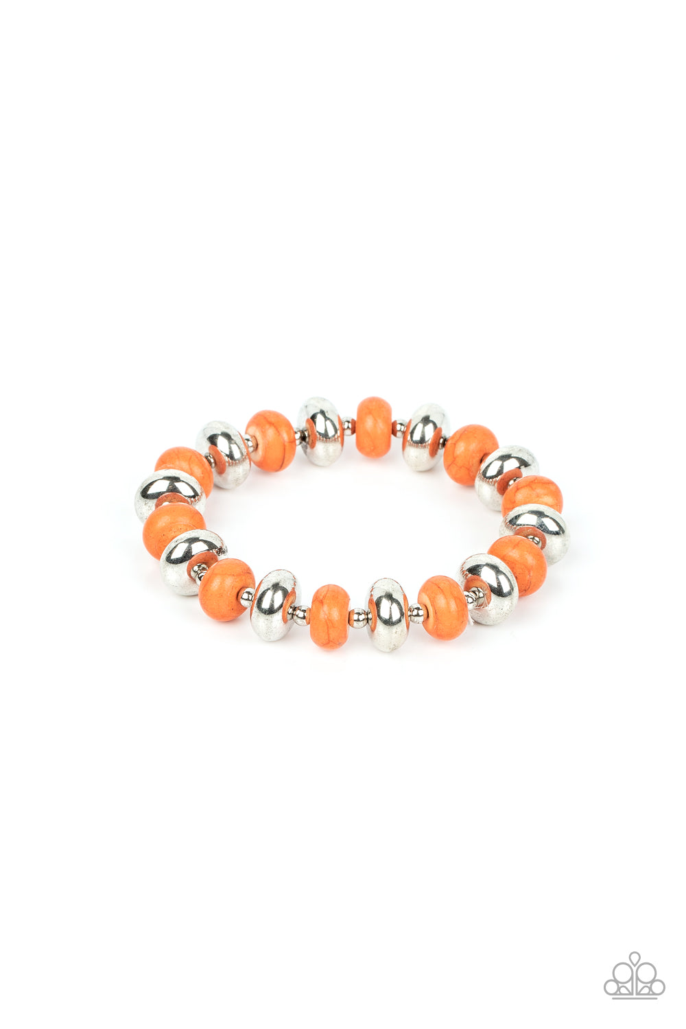 Stone Age Aesthetic - Orange Paparazzi Bracelet (#1615)