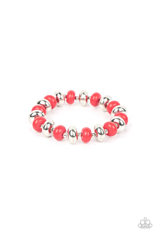 Stone Age Aesthetic - Red Paparazzi Bracelet (#5481)