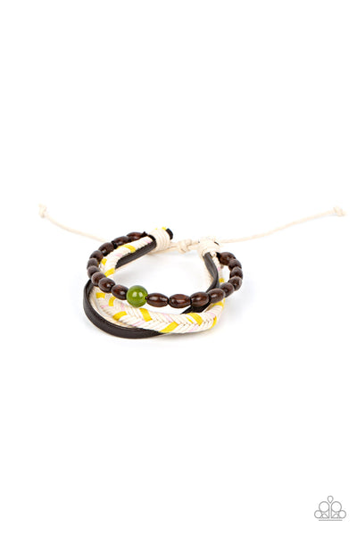 Hipster Hideaway - Green Paparazzi Bracelet (3076)