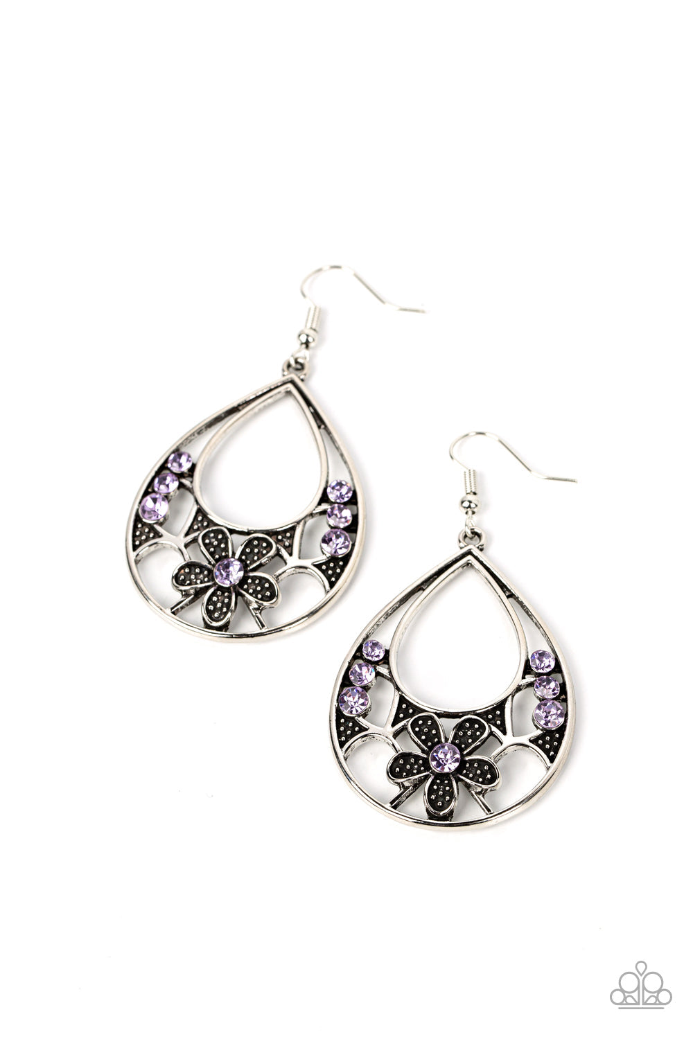 Meadow Marvel - Purple Paparazzi Earring (#3734)