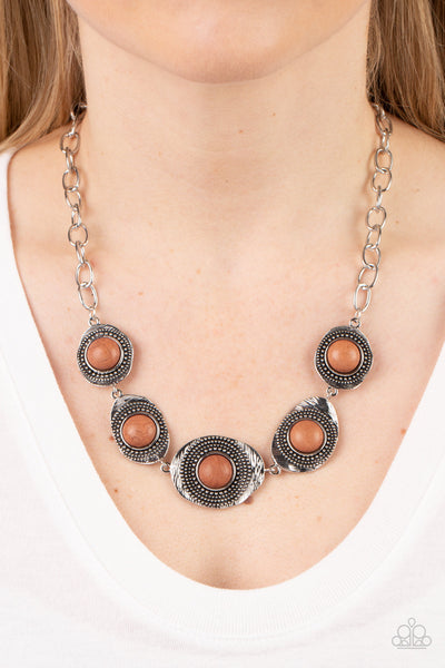 Homestead Harmony - Brown Paparazzi Necklace (#3748)