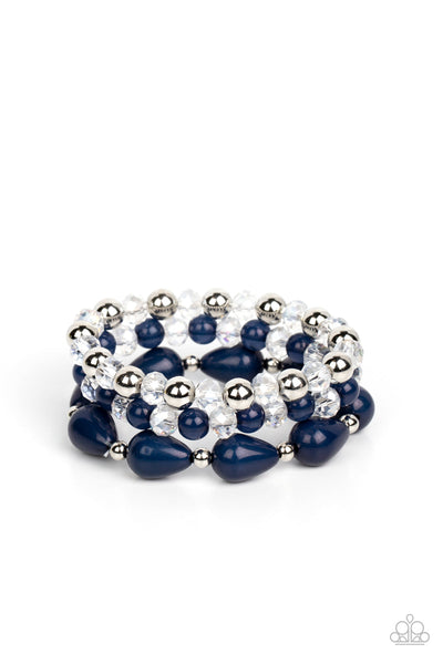 Beachside Brunch - Blue Paparazzi Bracelet (#3883)