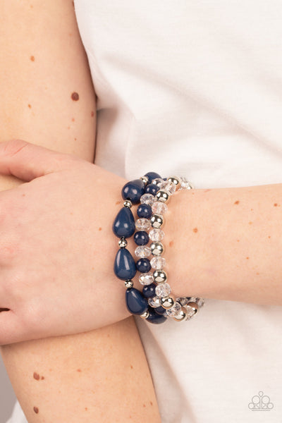 Beachside Brunch - Blue Paparazzi Bracelet (#3883)