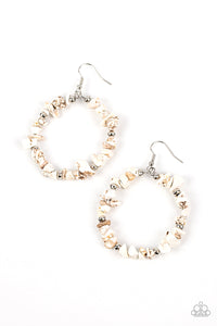 Mineral Mantra - White Paparazzi Earring (#4350)