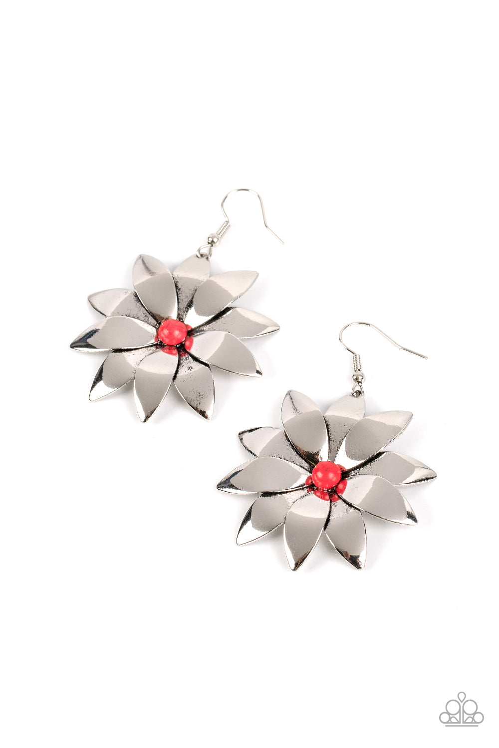 Pinwheel Prairies - Red Paparazzi Earring (#5268)