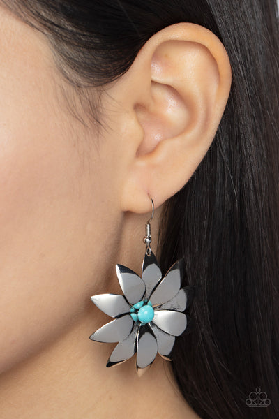 Pinwheel Prairies - Blue Paparazzi Earring (496)