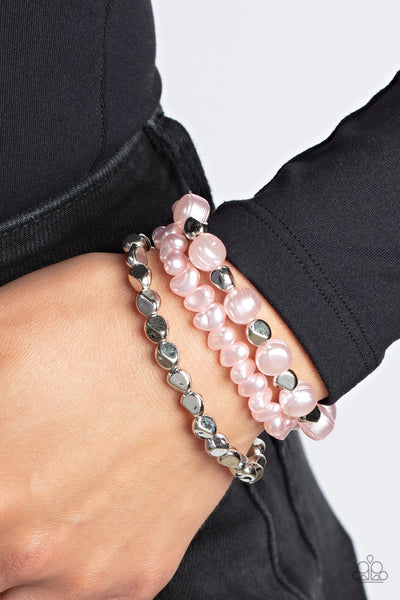 Shoreside Soiree - Pink Paparazzi Bracelet (#3769)