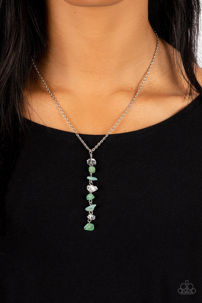 Tranquil Tidings - Green Paparazzi Necklace (#3885)