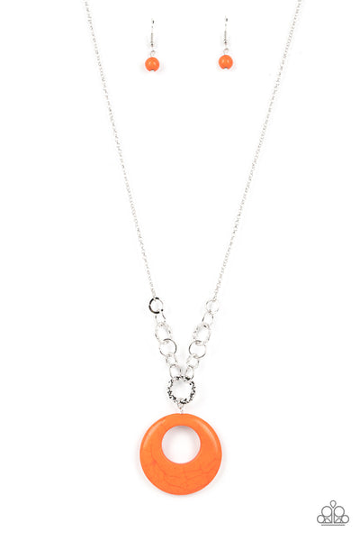 Hidden Dune - Orange Paparazzi Necklace (#2296)