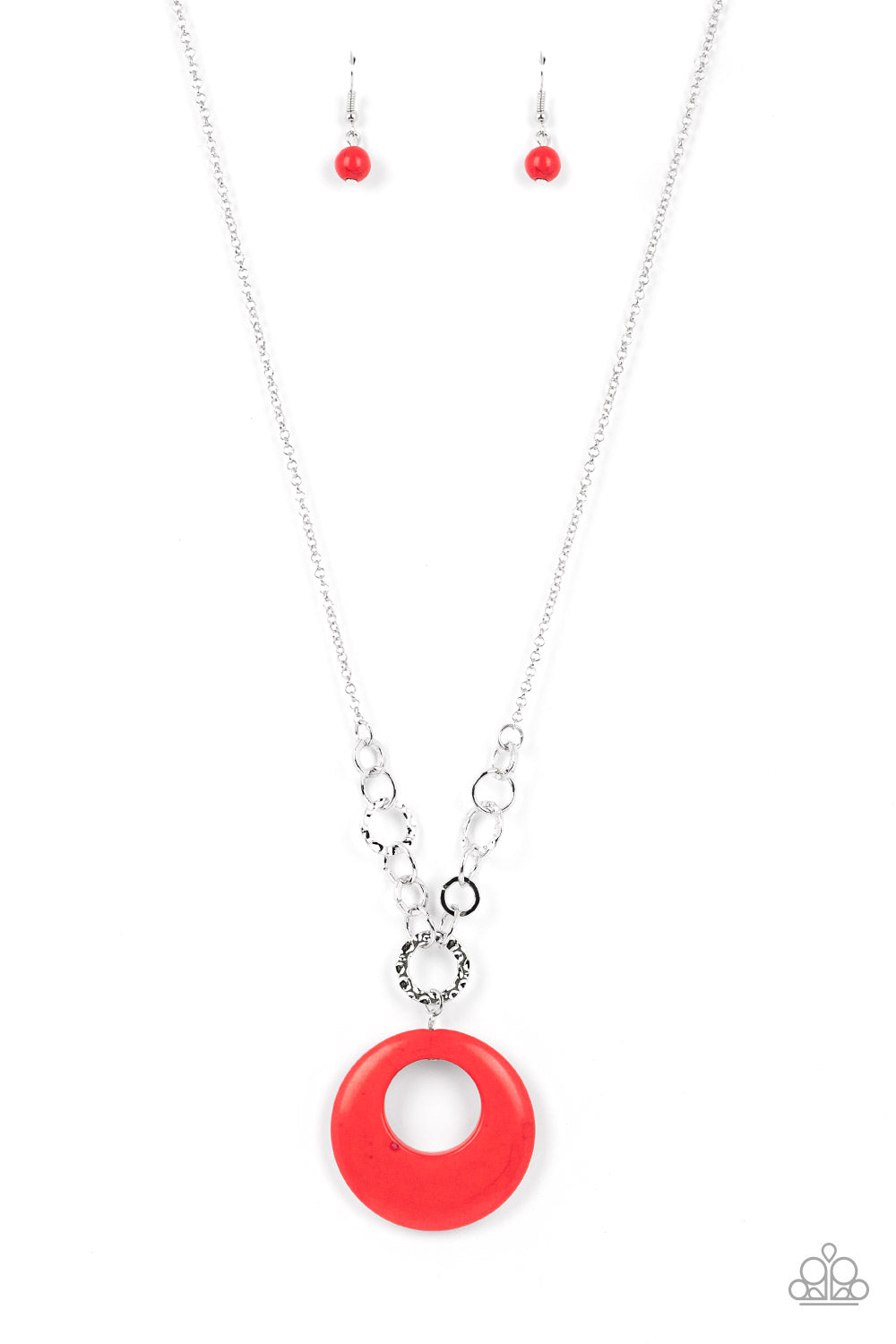 Hidden Dune - Red Paparazzi Necklace (#4492)