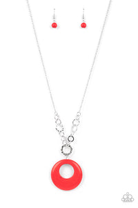 Hidden Dune - Red Paparazzi Necklace (#4492)