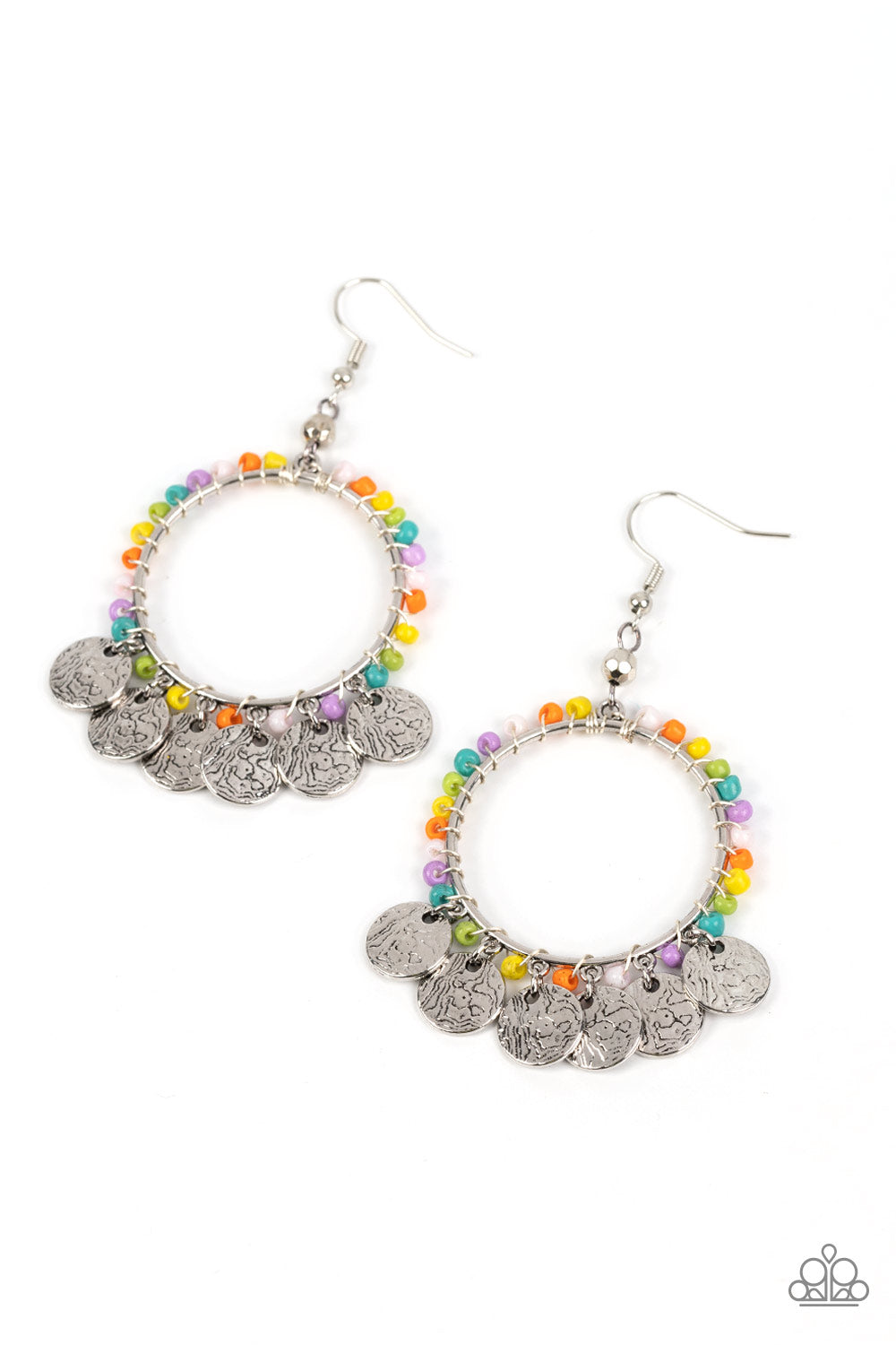 Bohemian Beach Blast - Multi Paparazzi Earring (PZ-051)