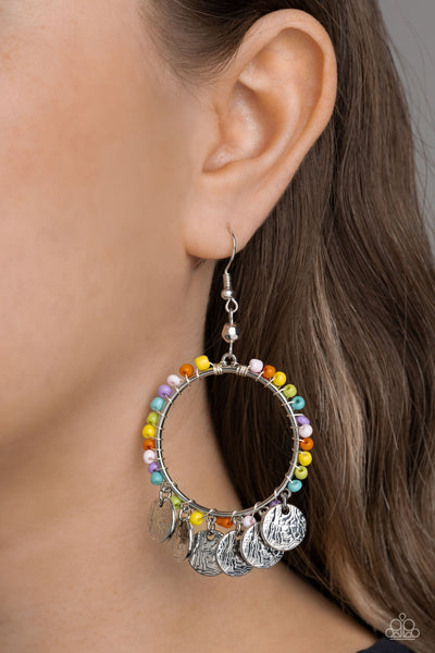 Bohemian Beach Blast - Multi Paparazzi Earring (PZ-051)