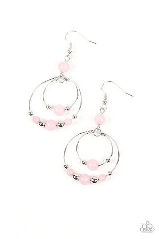 Eco Eden - Pink Paparazzi Earring (#3205)