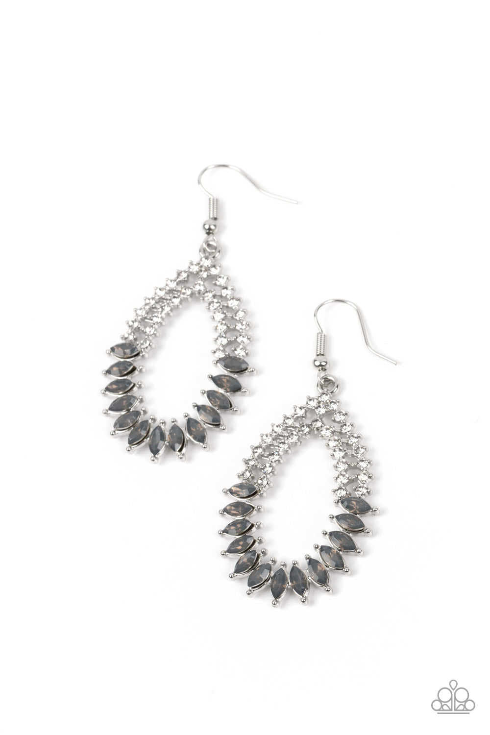 Lucid Luster - Silver Paparazzi Earring (#1426)