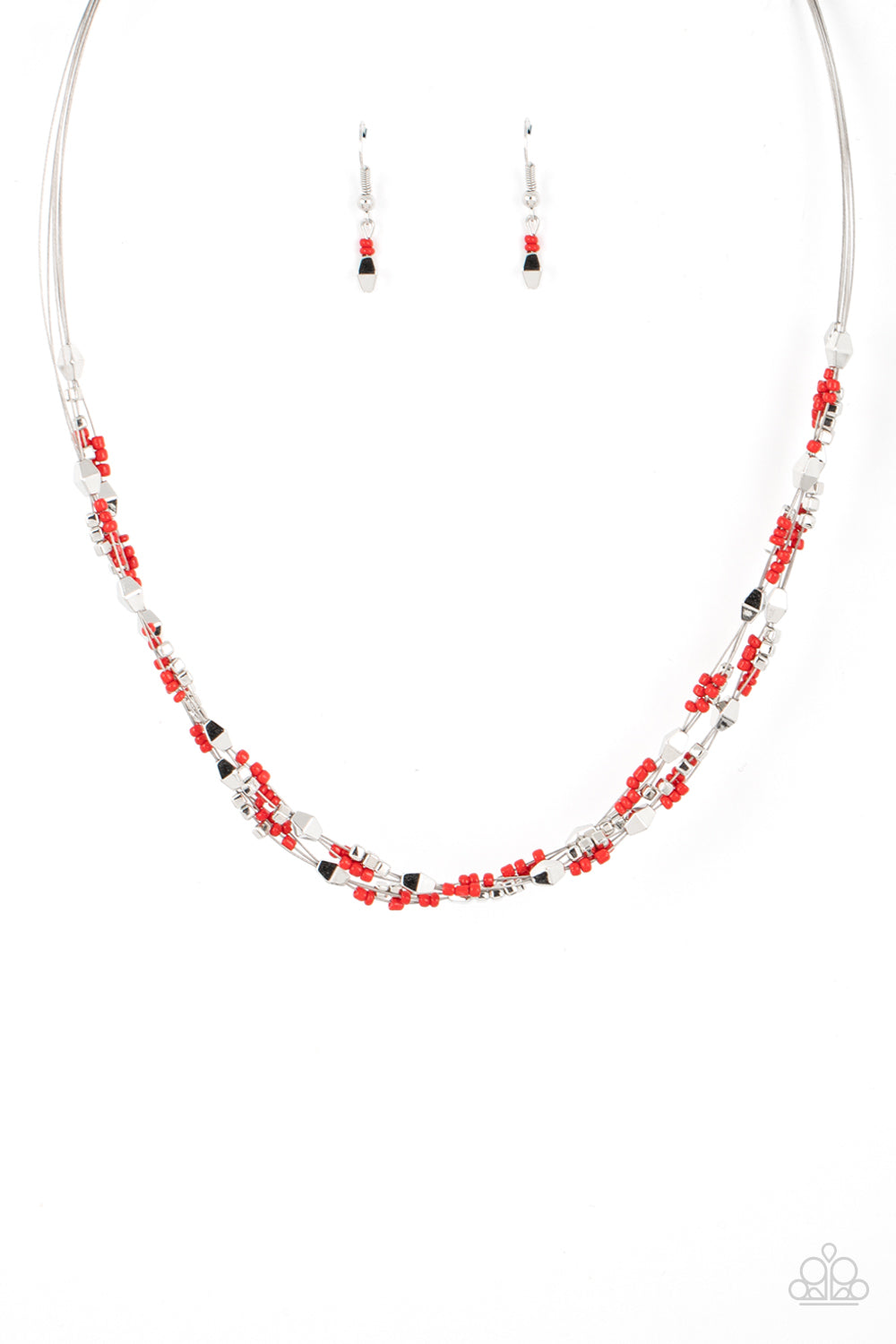 Explore Every Angle - Red Paparazzi Necklace (S037)