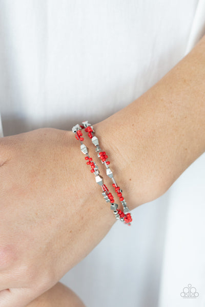 Elite Explorer - Red Paparazzi Bracelet (#517)