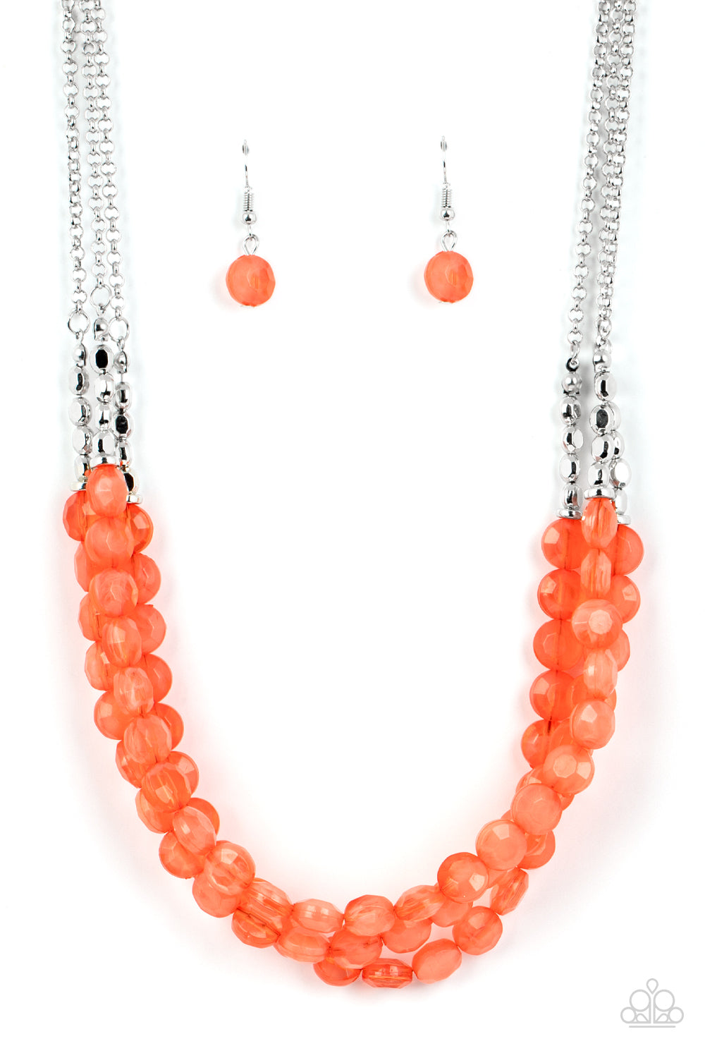 Pacific Picnic - Orange Paparazzi Necklace (#3673)