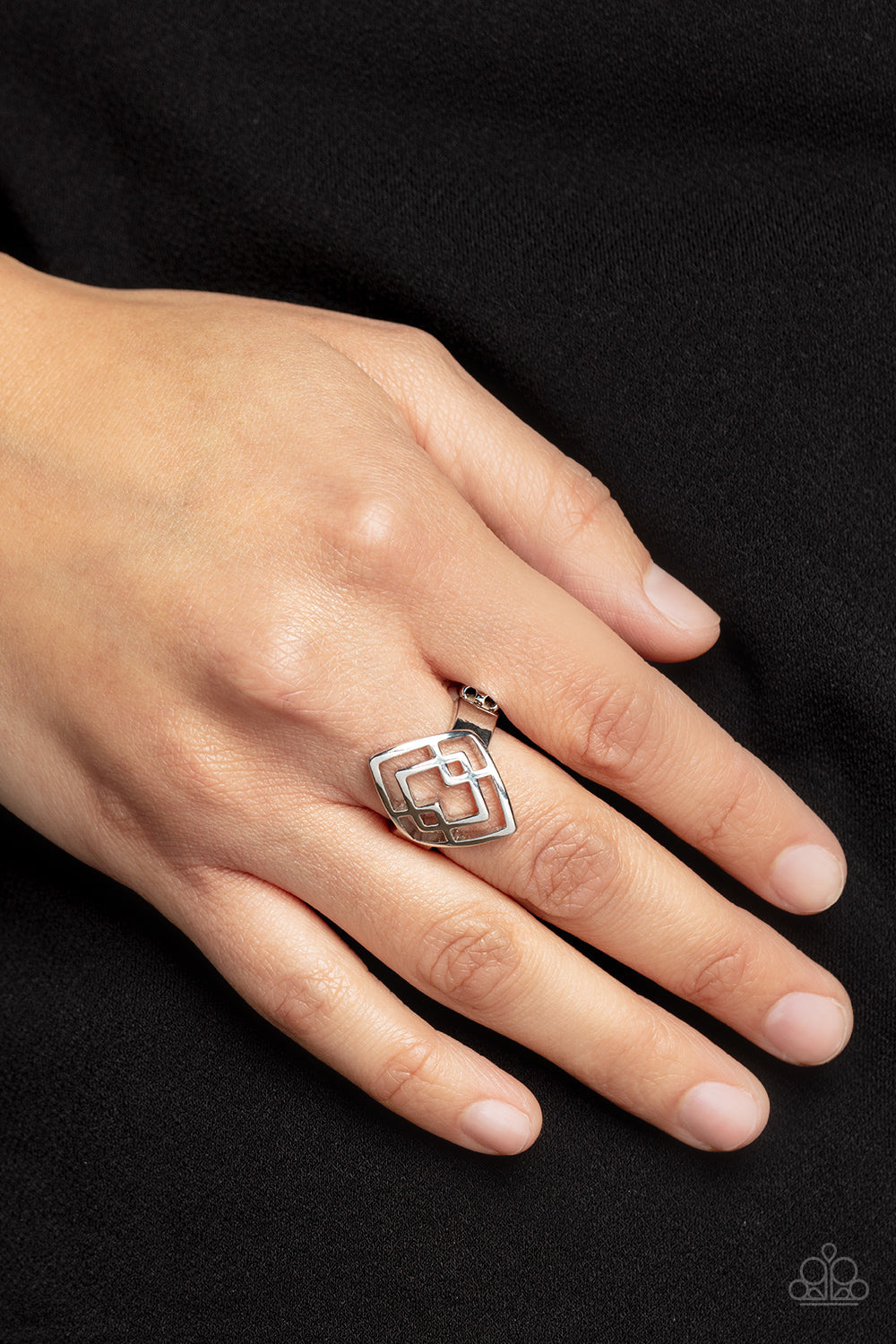 Diamond Duo - Silver Paparazzi Ring (P20)