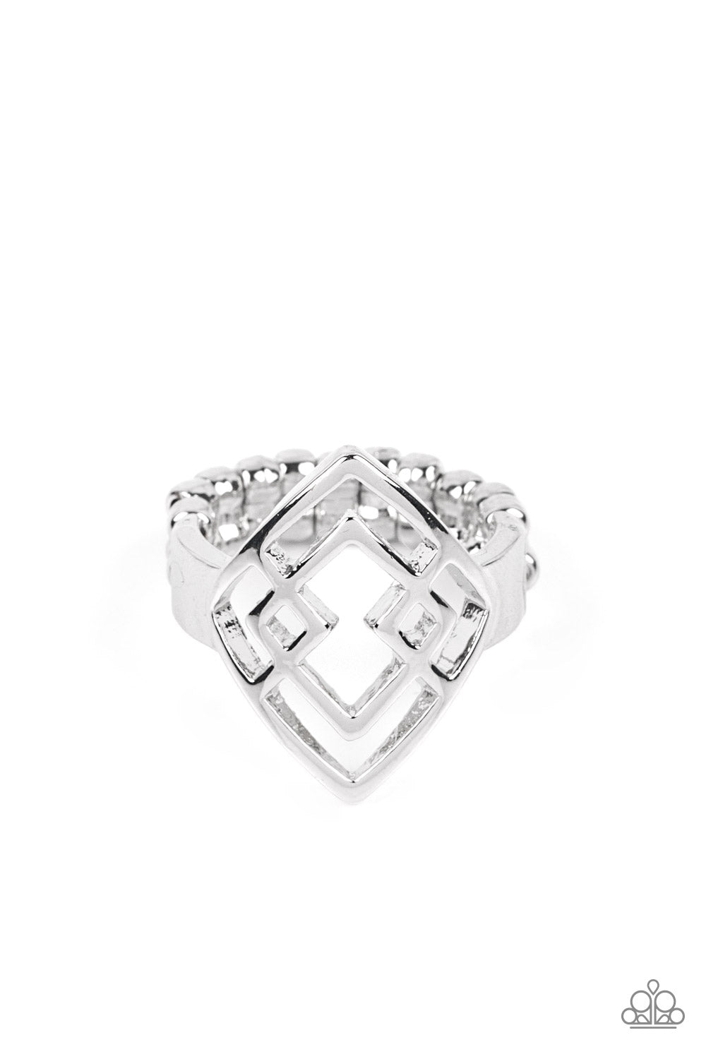 Diamond Duo - Silver Paparazzi Ring (P20)