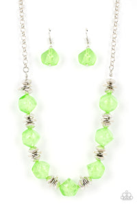 Island Ice - Green Paparazzi Necklace (#3621)