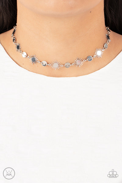 Astro Goddess - Silver Paparazzi  Necklace (#3932)