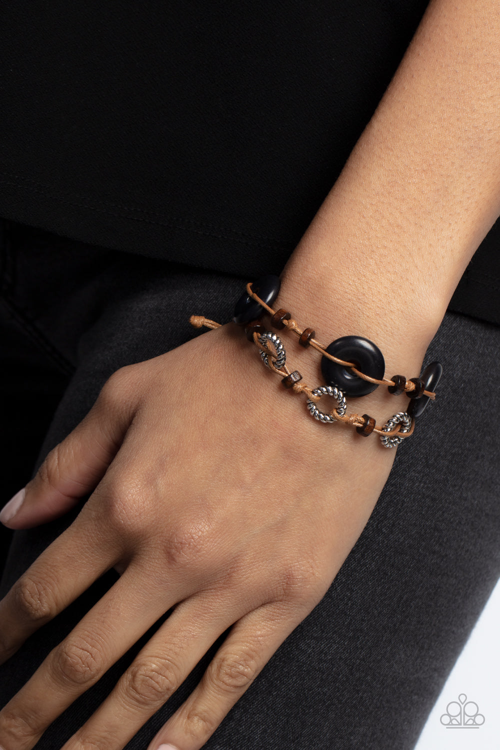 Quarry Quandary - Black Paparazzi Bracelet (#2018)